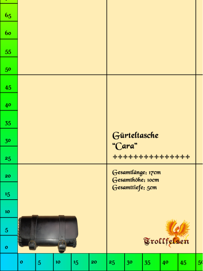 Trollfelsen Gürteltasche Cara klein Größentabelle